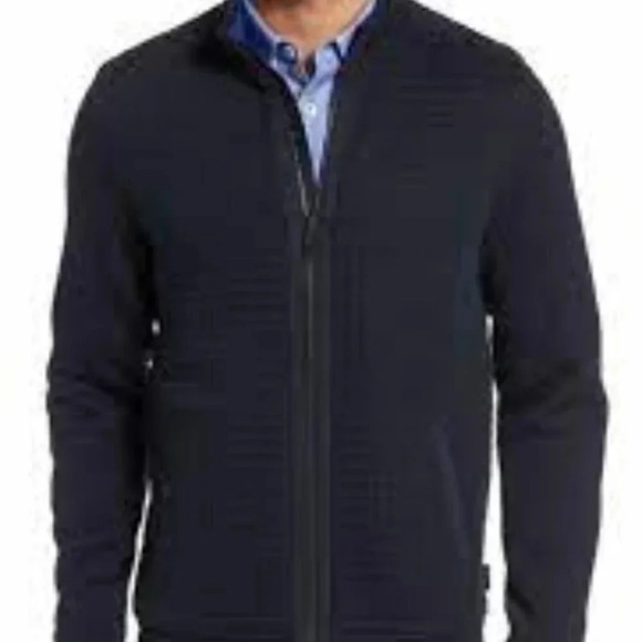 Ted Baker London Men’s Full Zip Whooty Navy Blue Quilted Jacket - Picture 13 of 13